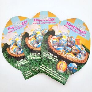 GIFTCO Happy Eggs 72 Instant  Easter Religious Egg Decoration Kit VINTAGE wraps